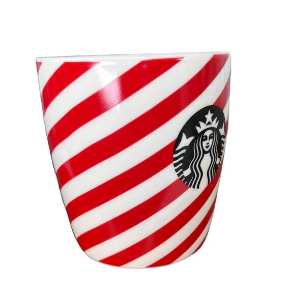 Starbucks Candy Cane Red & White Peppermint Stripe Coffee Mug 12 oz EUC - Picture 2 of 6